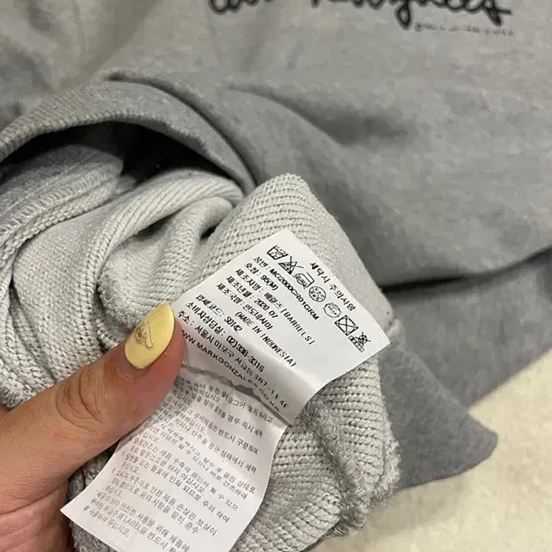 M 마크앤곤잘레스 라운드 맨투맨 B.2123 상품이미지4