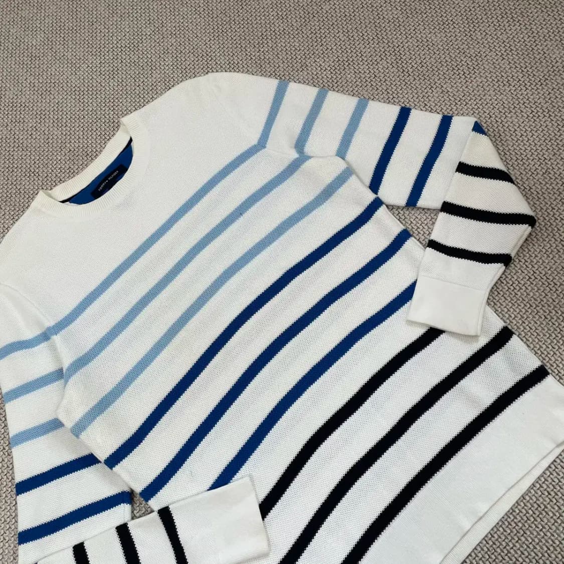 M 타미힐피거 라운드 스트라이프 니트 N.8576 상품이미지2