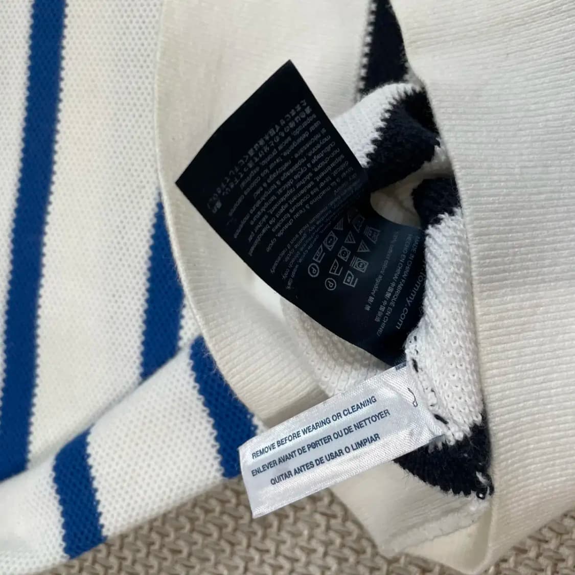 M 타미힐피거 라운드 스트라이프 니트 N.8576 상품이미지5