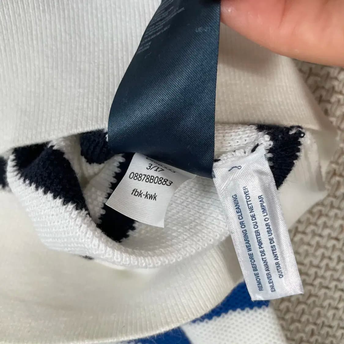 M 타미힐피거 라운드 스트라이프 니트 N.8576 상품이미지6