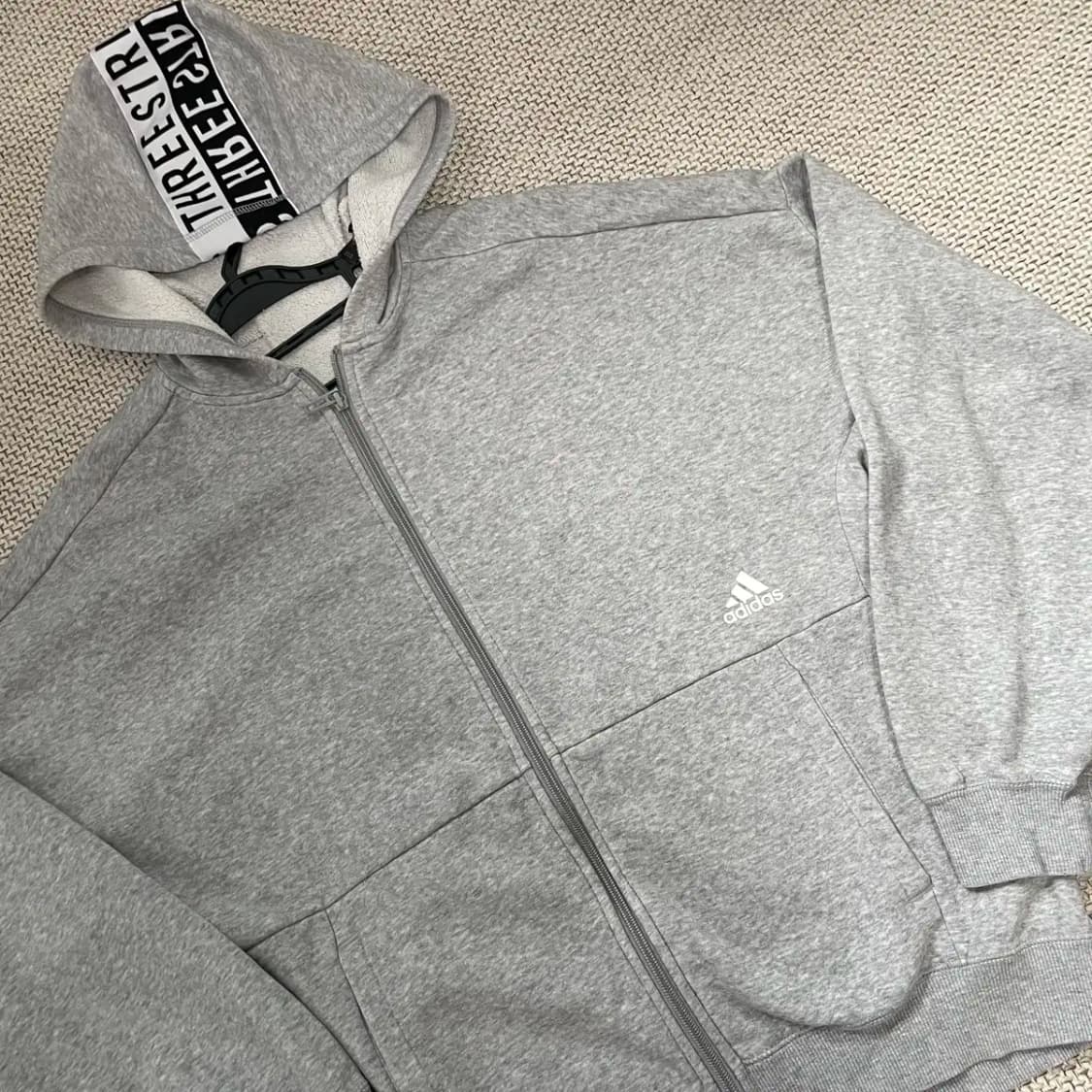 S 아디다스 기모 후드집업 자켓 N.8685 상품이미지2