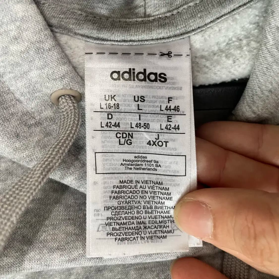 L 아디다스 기모 후드티셔츠 N.8686 상품이미지5