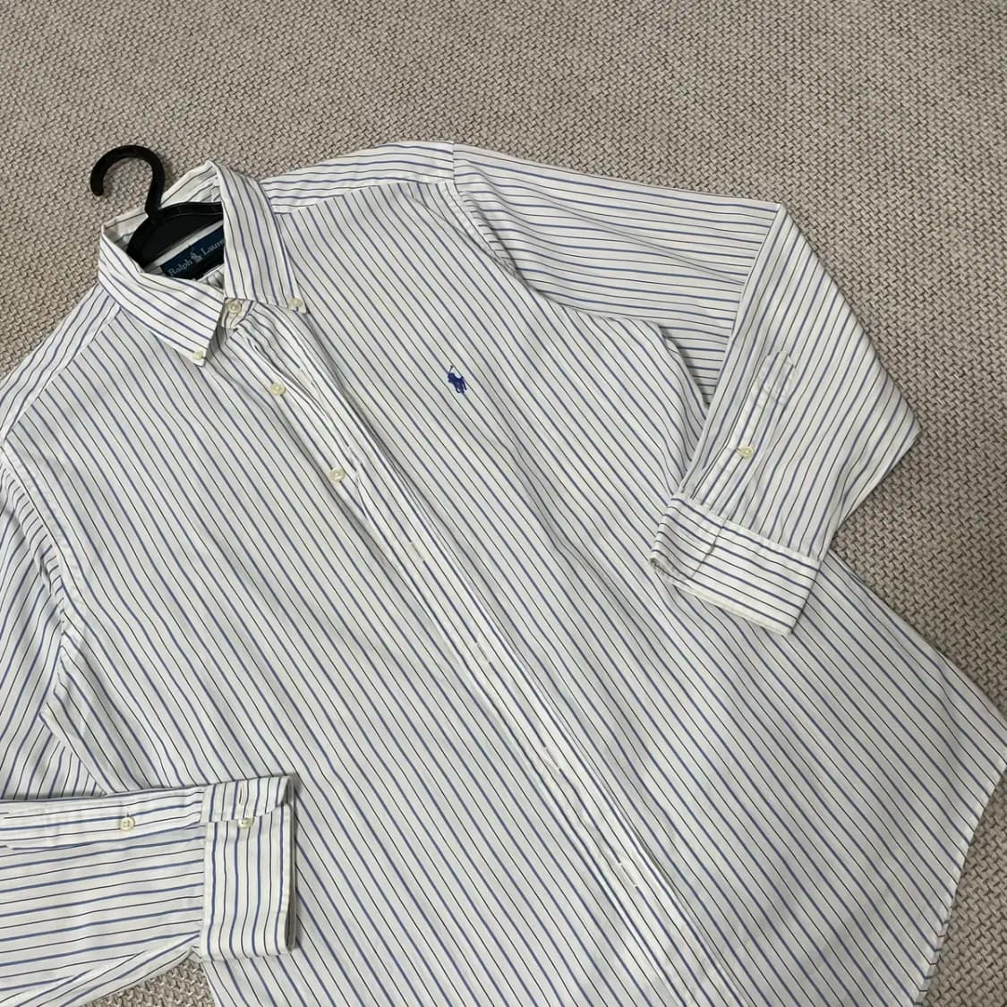 L 폴로 스트라이프 셔츠 남방 N.8728 상품이미지2