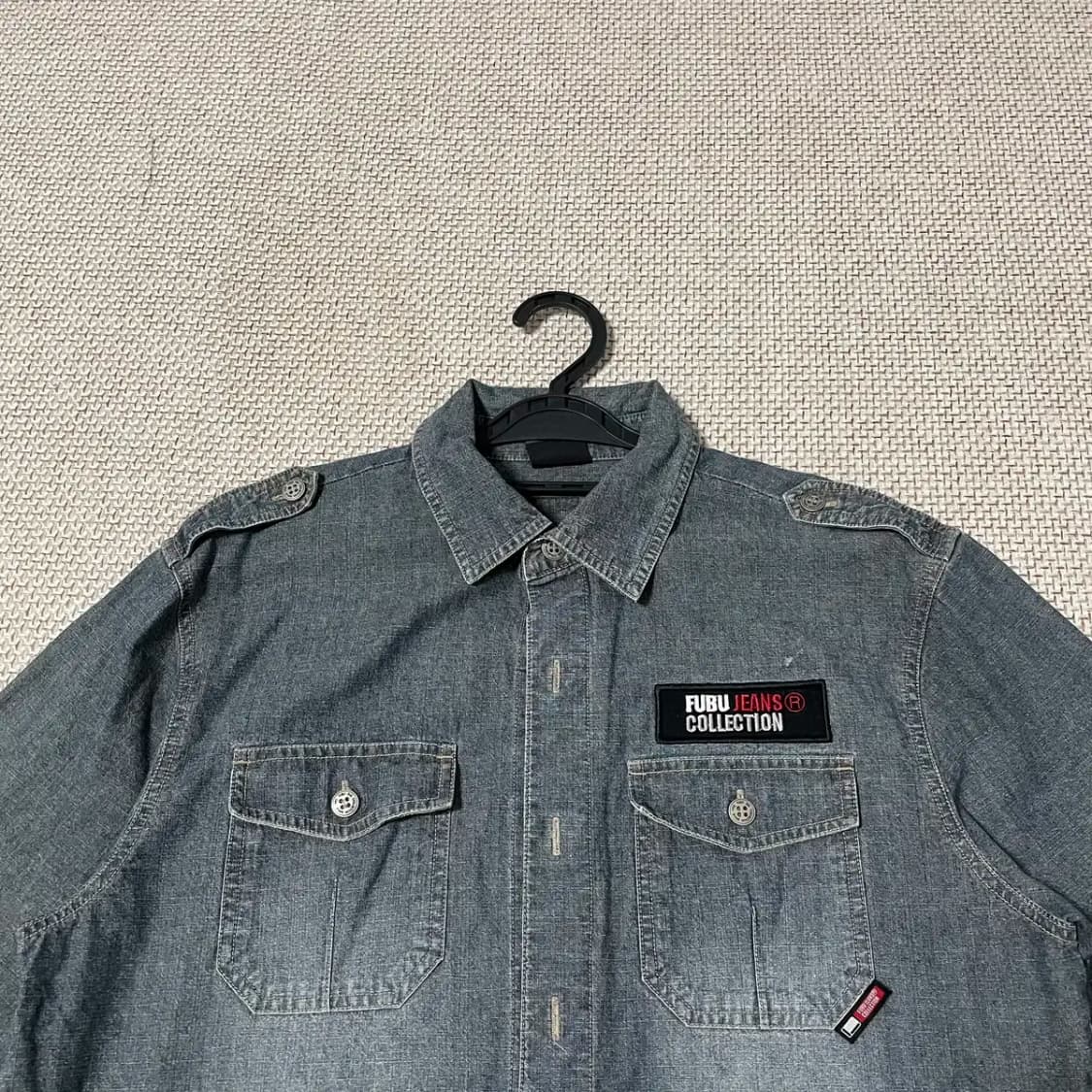 L 푸부 00s 청 데님 셔츠 남방 N.8777 상품이미지3