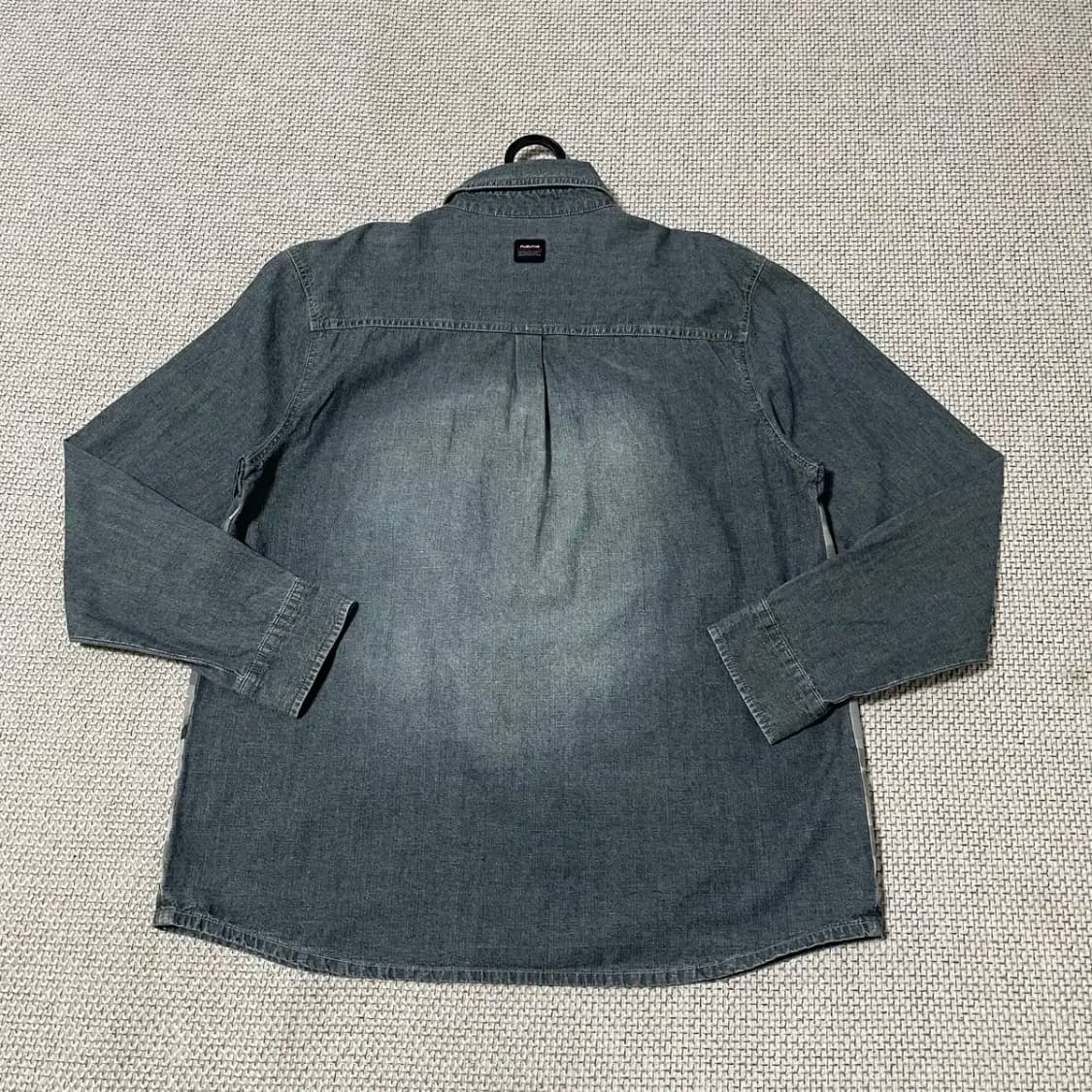 L 푸부 00s 청 데님 셔츠 남방 N.8777 상품이미지4