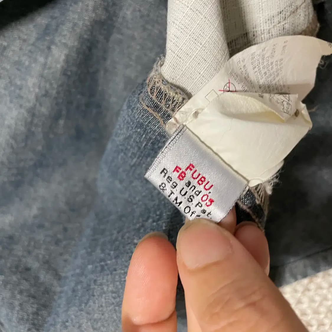 L 푸부 00s 청 데님 셔츠 남방 N.8777 상품이미지6