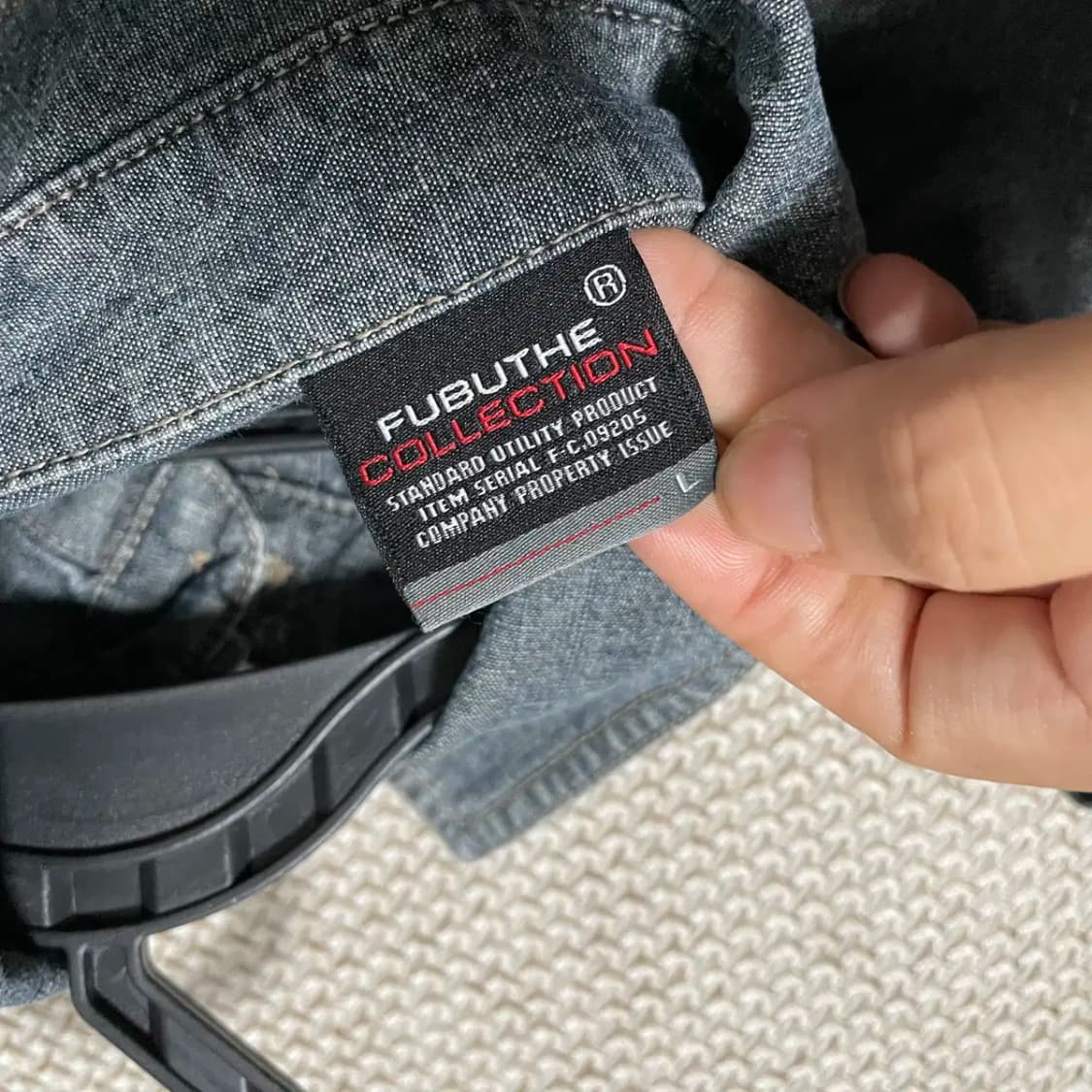 L 푸부 00s 청 데님 셔츠 남방 N.8777 상품이미지7