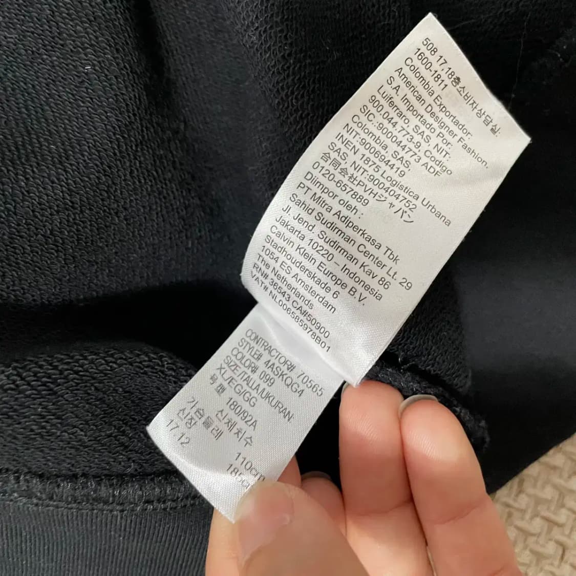 XL 캘빈클라인 라운드 맨투맨 N.8789 상품이미지6