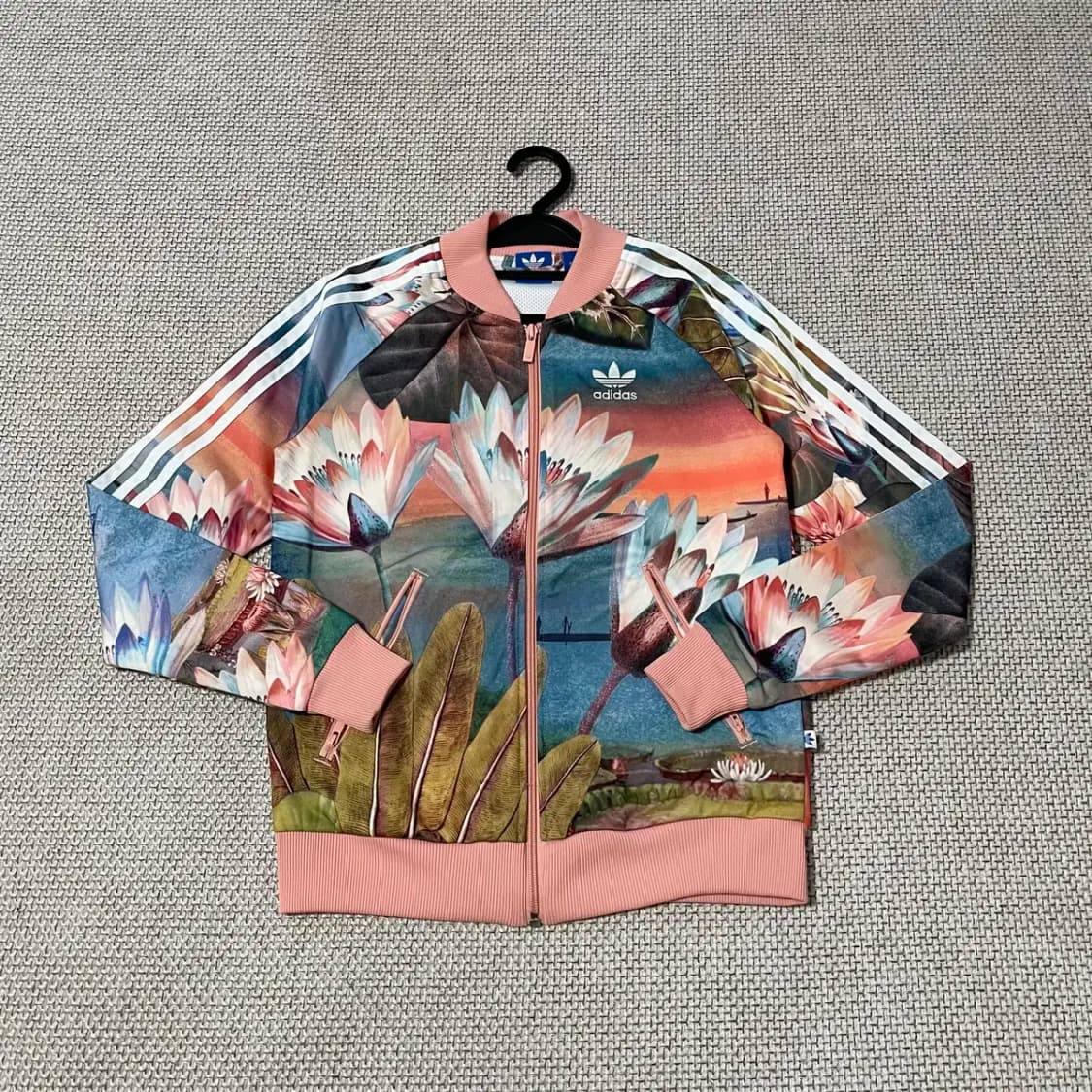 XS 아디다스 코랄 핑크 여성 트랙탑 져지 N.8776 상품이미지1