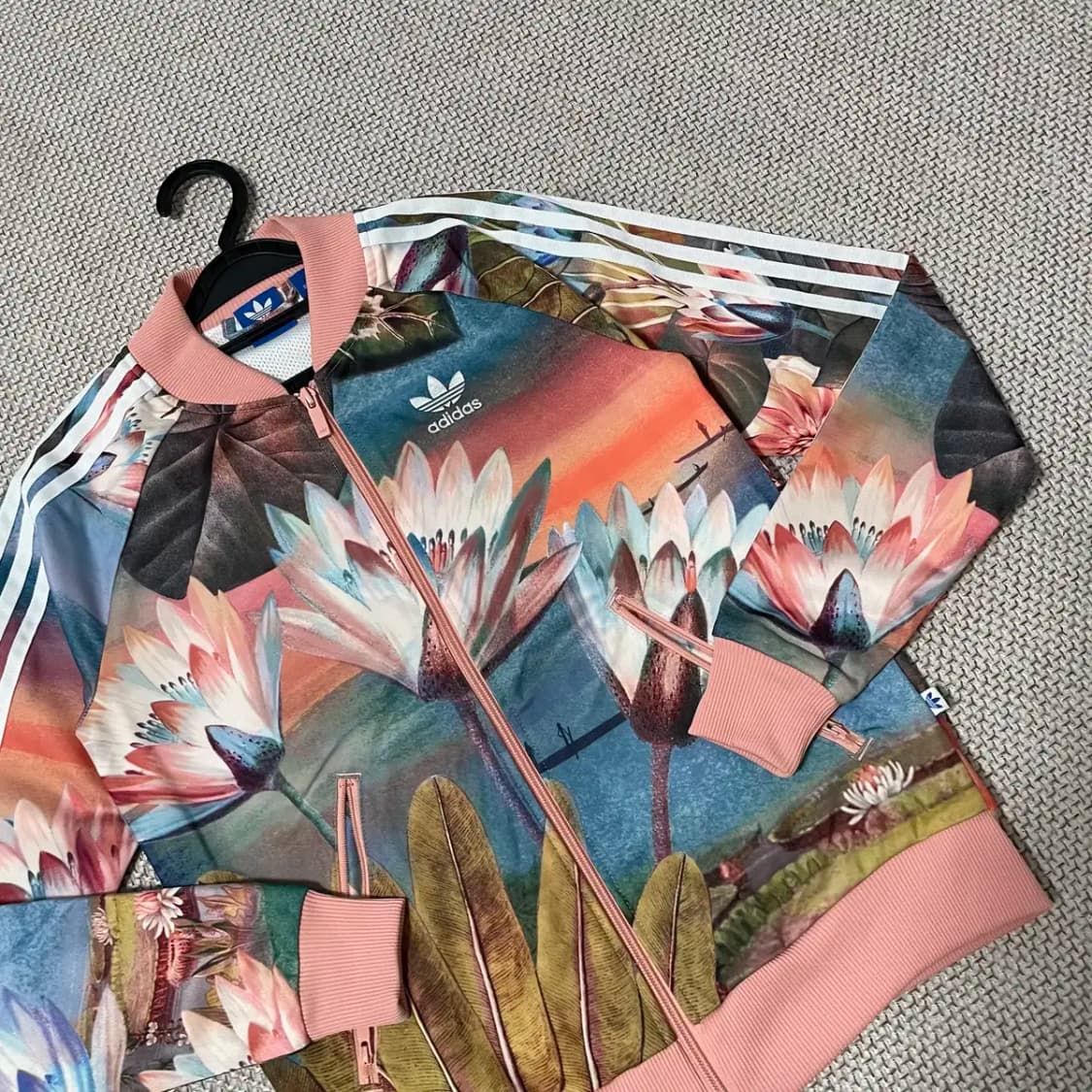 XS 아디다스 코랄 핑크 여성 트랙탑 져지 N.8776 상품이미지2