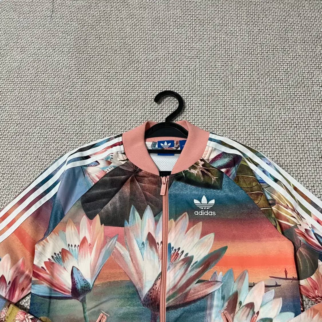 XS 아디다스 코랄 핑크 여성 트랙탑 져지 N.8776 상품이미지3