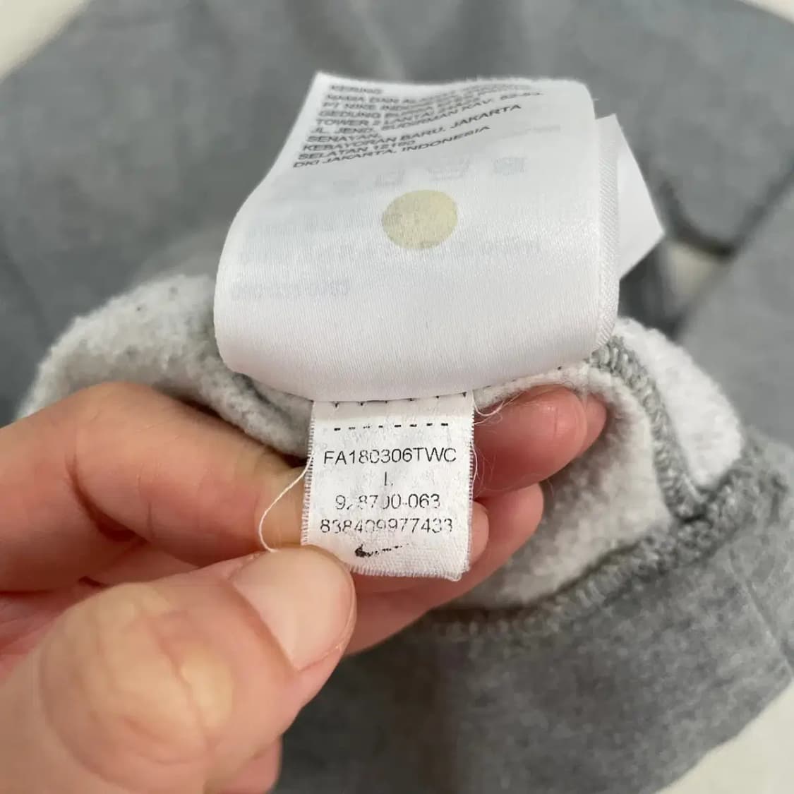 L 나이키 기모 JUST DO IT 맨투맨 B.3435 상품이미지5