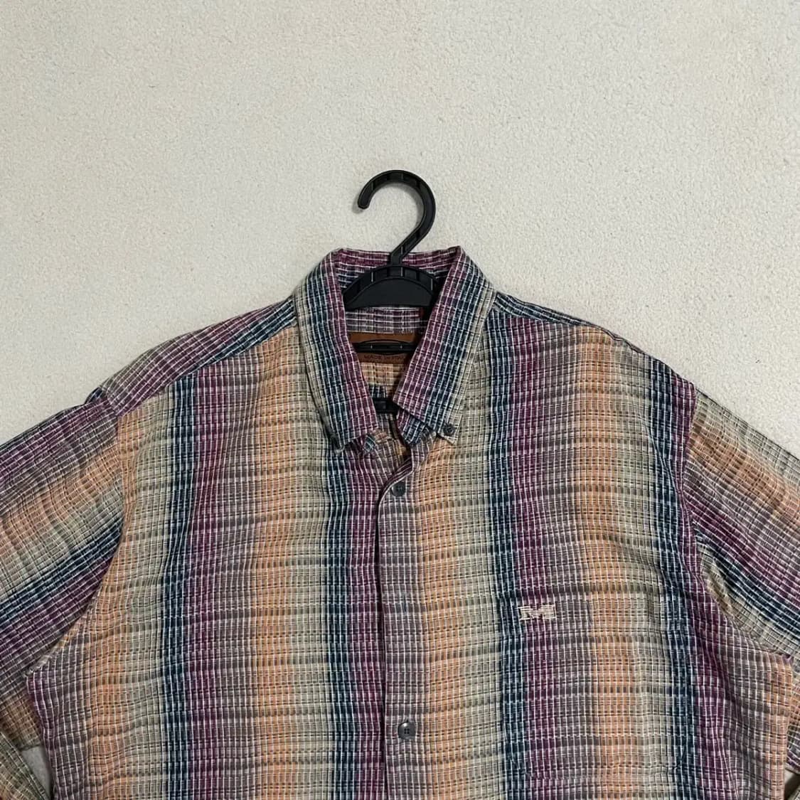 L-XL 미쏘니 체크패턴 셔츠 남방 B.4225 상품이미지2