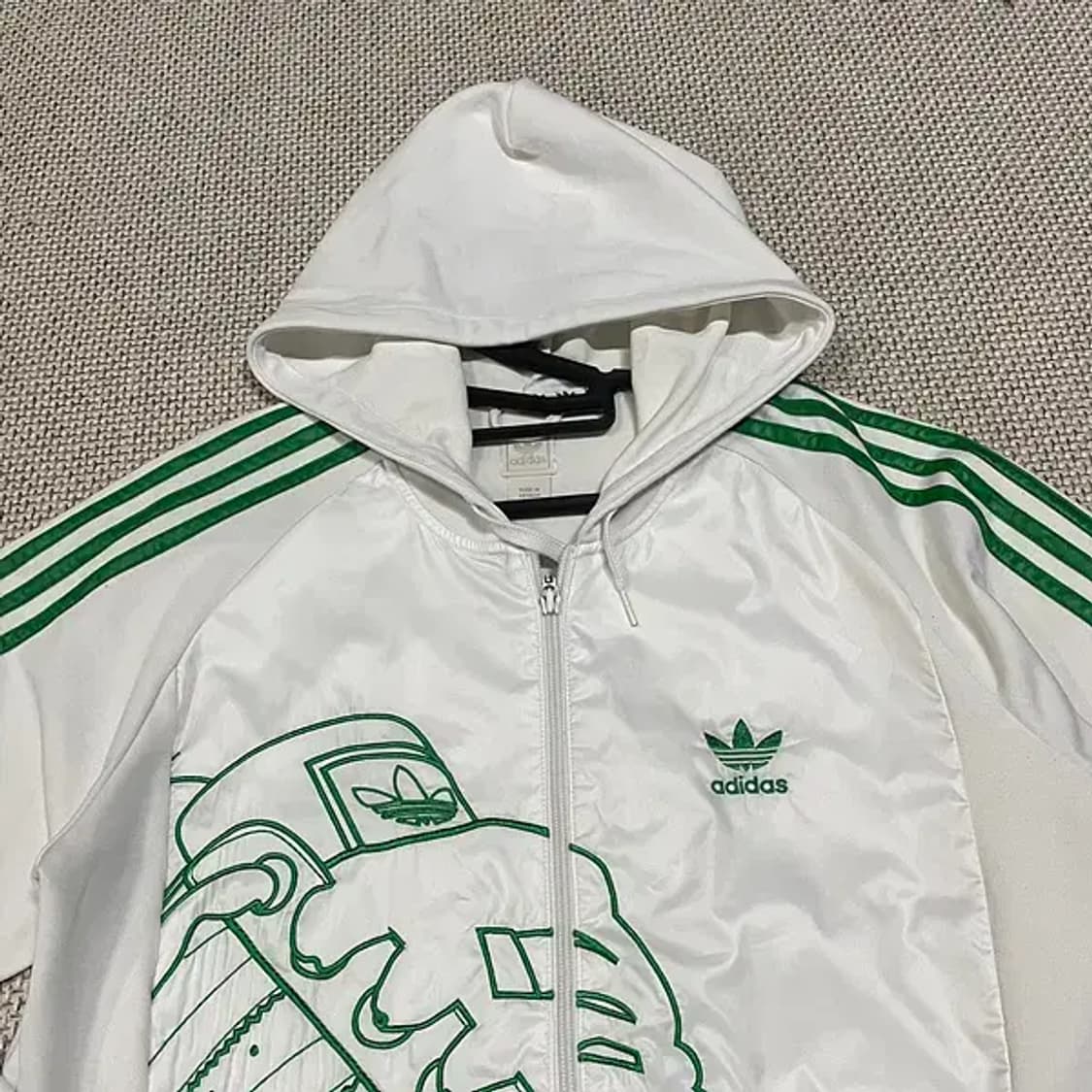 L 아디다스 슈퍼스타 후드집업 자켓 흰초 N.5993 상품이미지3