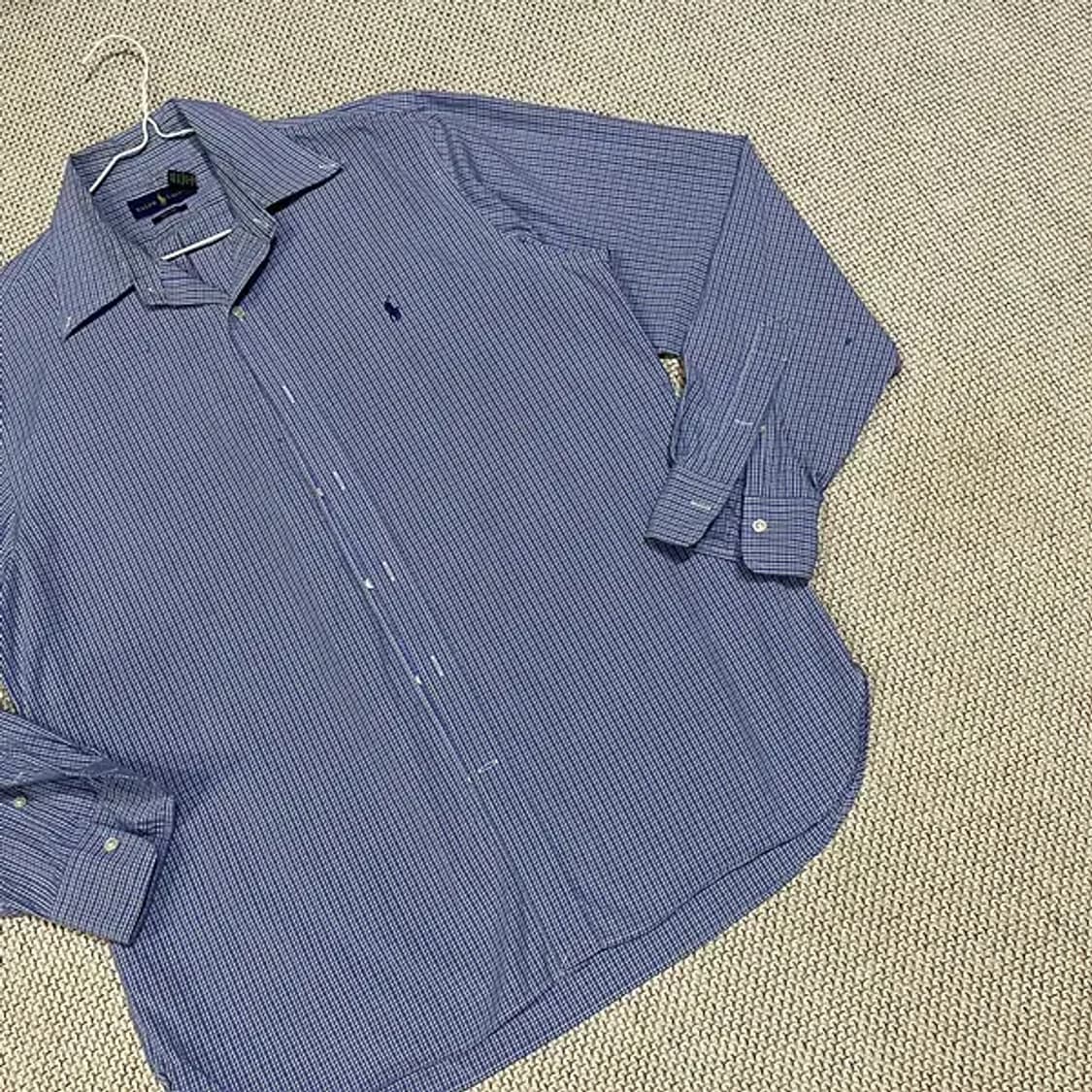 XL 폴로 체크 셔츠 남방 N.6017 상품이미지2