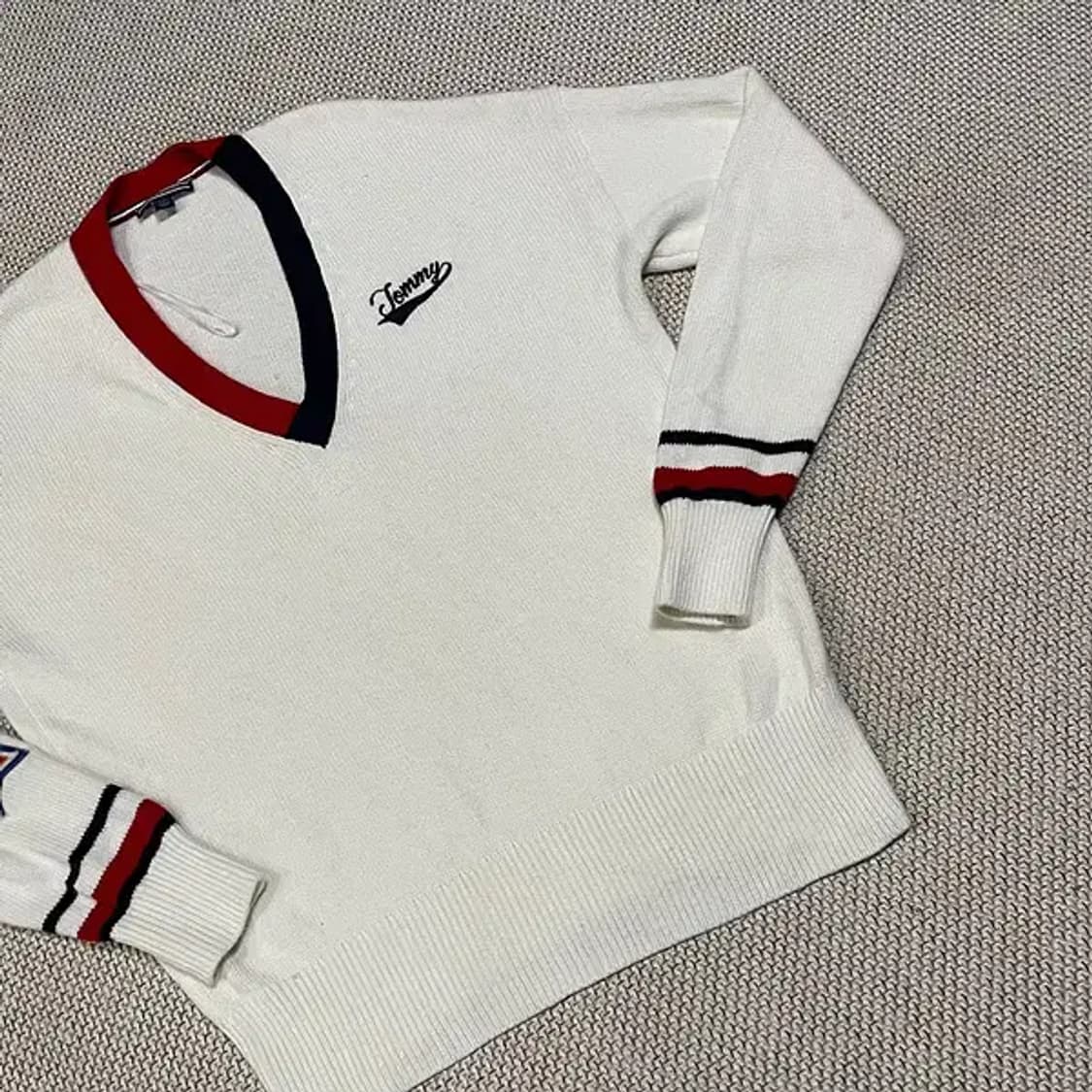 L 타미힐피거 여성 브이넥 니트 스웨터 N.6022 상품이미지2