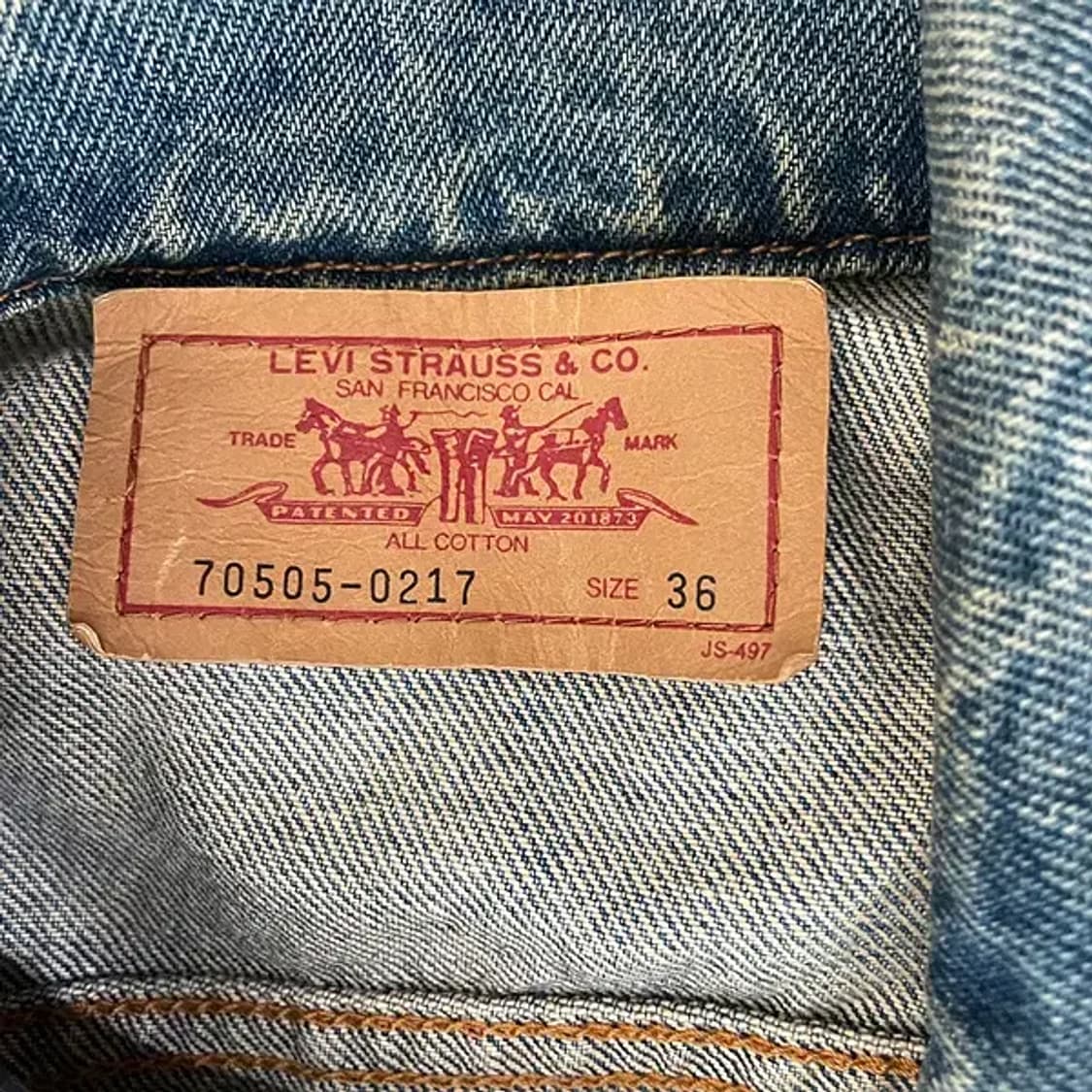 36 (S) 리바이스 70505-0217 데님 청 자켓 N.6185 상품이미지6