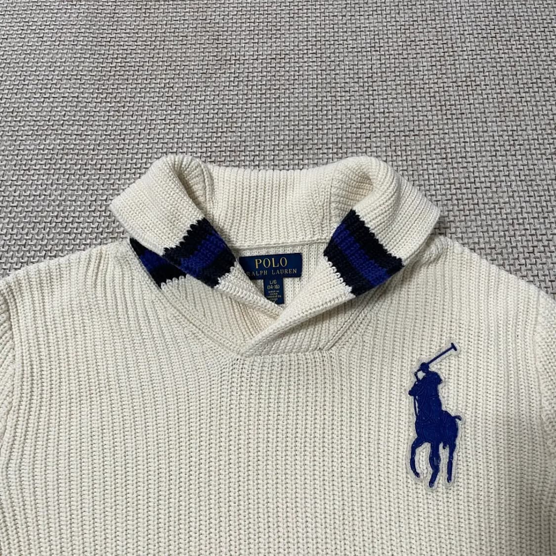 L 14-16 폴로 랄프로렌 숄카라 니트 N.8962 상품이미지3