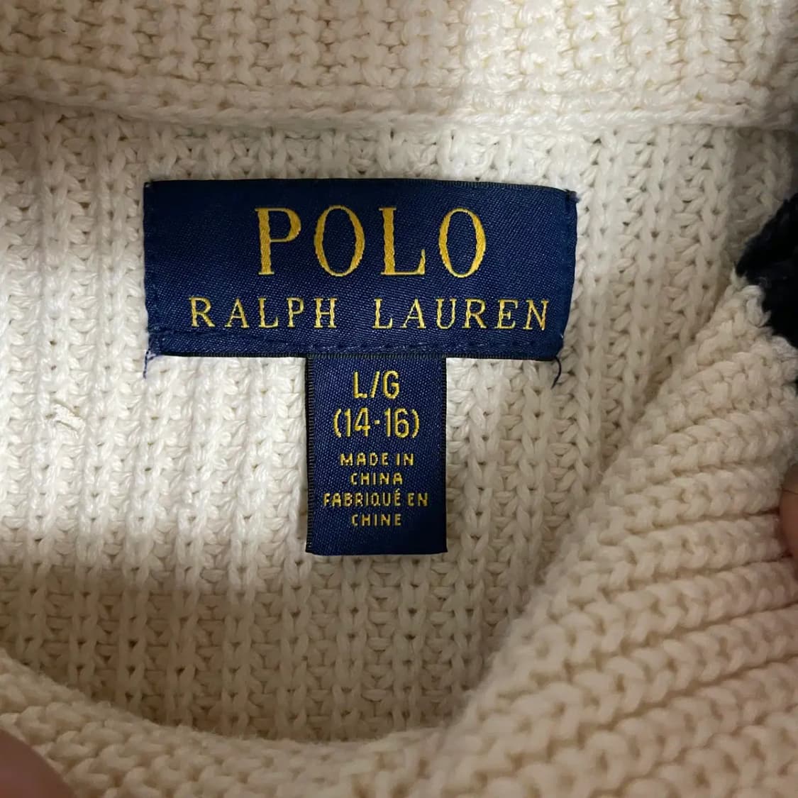 L 14-16 폴로 랄프로렌 숄카라 니트 N.8962 상품이미지7