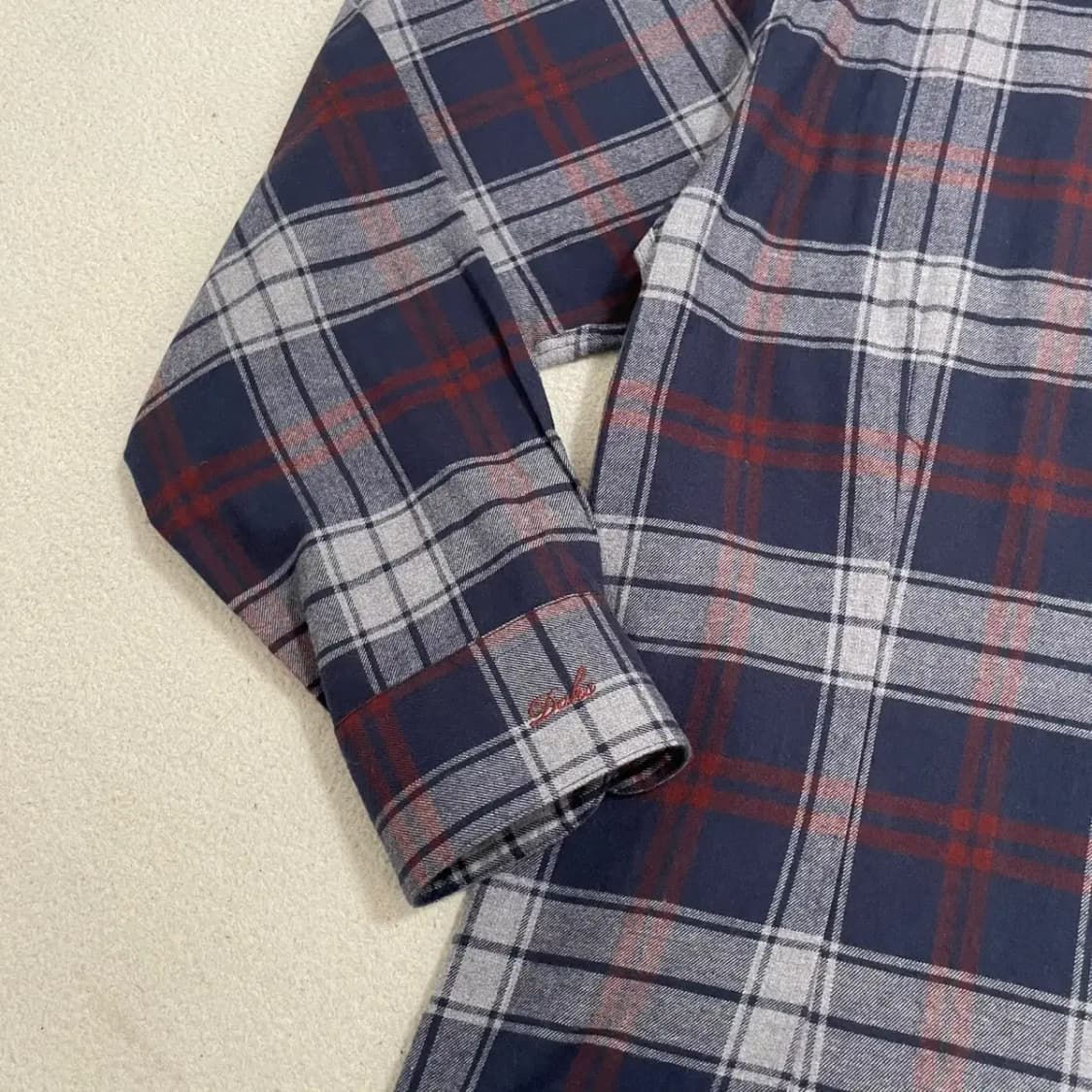 XL 닥스 체크 셔츠 남방 B.4384 상품이미지4