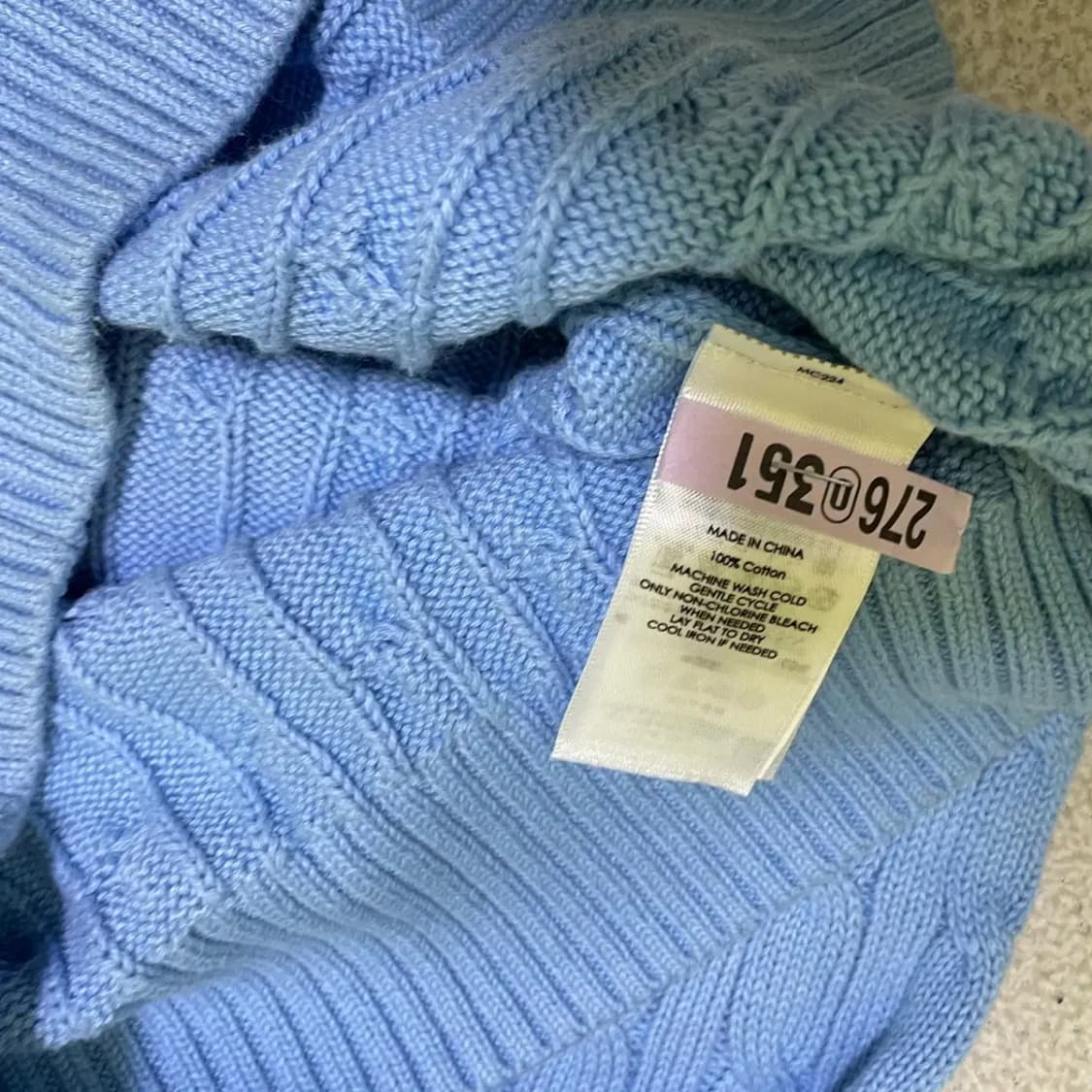 L(14-16) 폴로 꽈배기 니트 N.990 상품이미지6