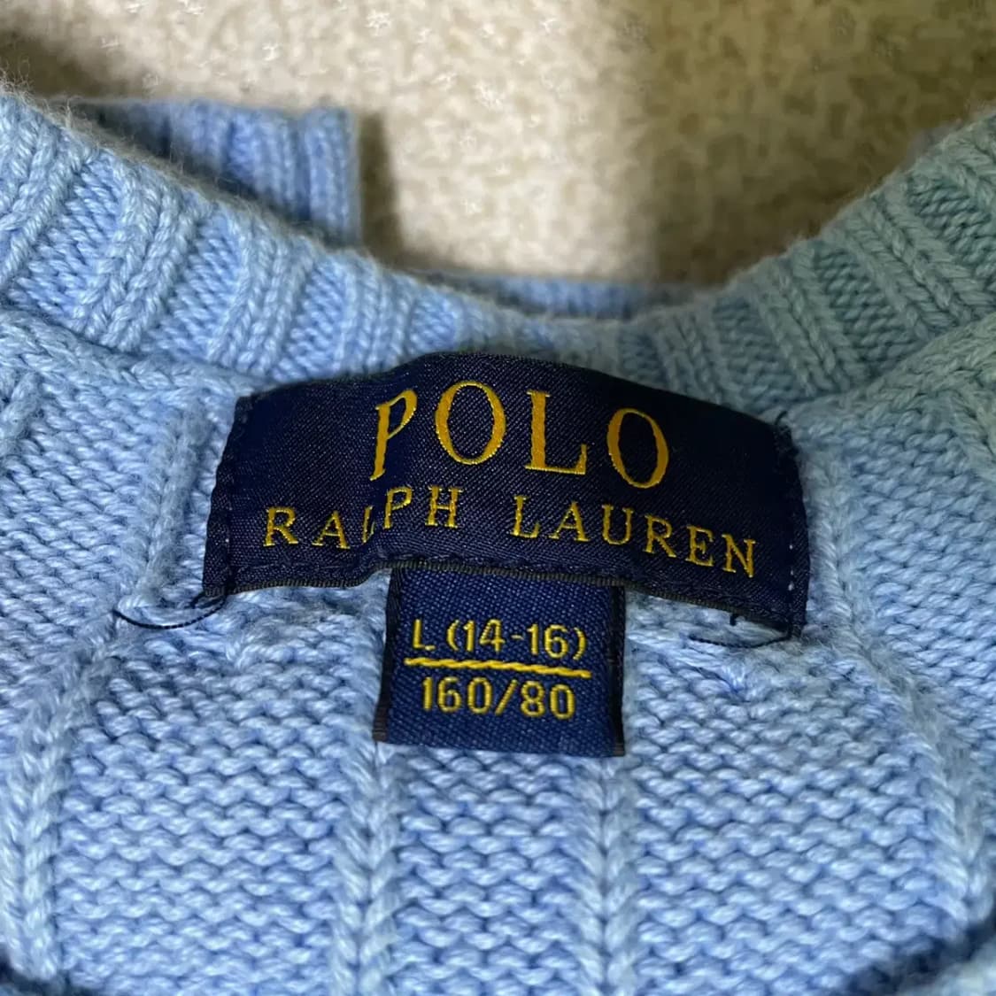 L(14-16) 폴로 꽈배기 니트 N.990 상품이미지7