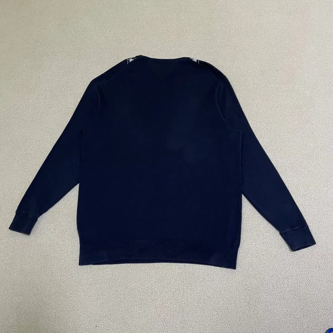 XXL 타미힐피거 브이넥 아가일 니트 N.1065 상품이미지4