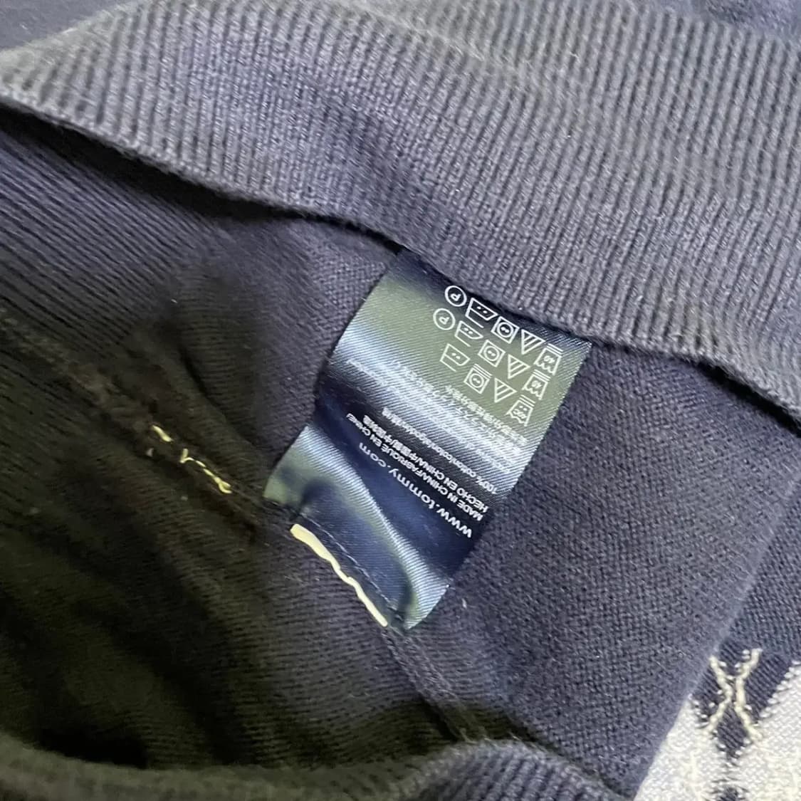 XXL 타미힐피거 브이넥 아가일 니트 N.1065 상품이미지5