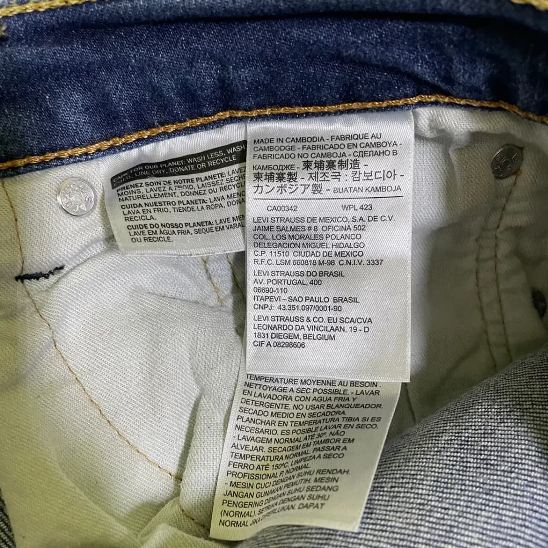 34 리바이스 513 청바지 N.1168 상품이미지6