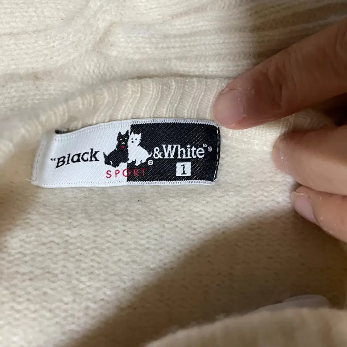 S 블랙앤화이트 여성 니트 N.2946 상품이미지5