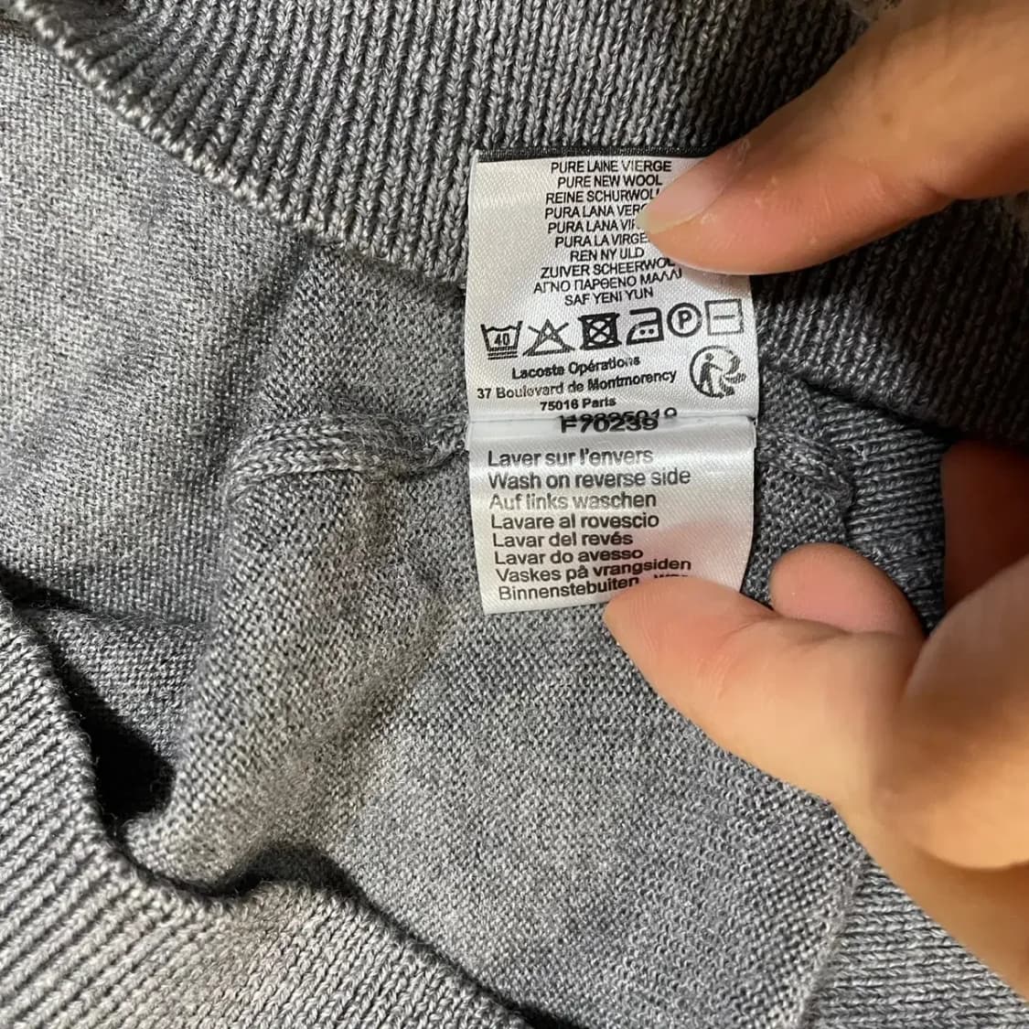 XL 라코스테 퓨어 울 니트 N.3521 상품이미지6