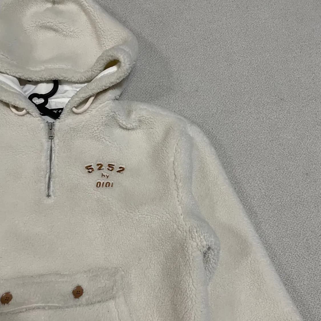 FREE 5252 by OIOI 반집업 후리스 N.3759 상품이미지3