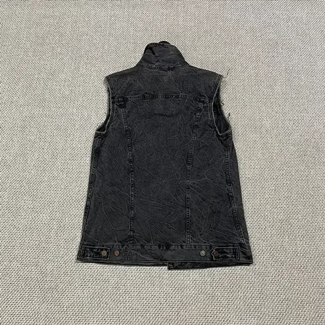 M 리바이스 흑청 데님 조끼 N.5283 상품이미지4