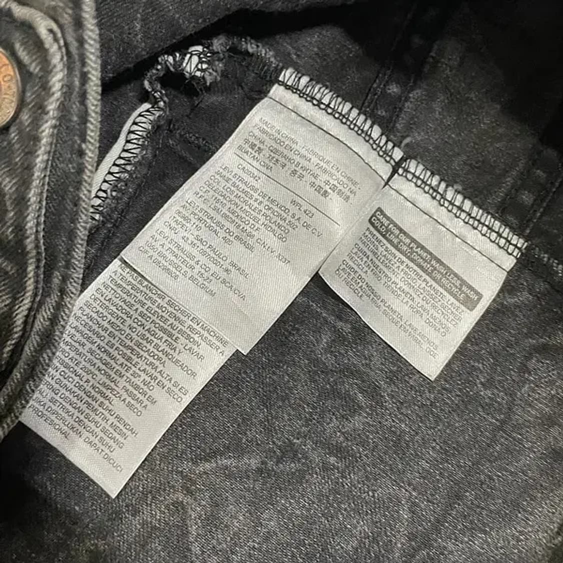 M 리바이스 흑청 데님 조끼 N.5283 상품이미지5