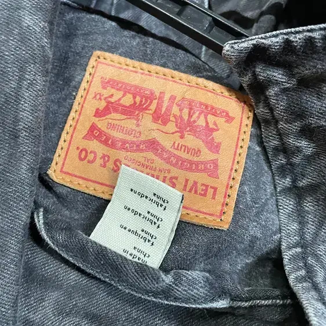 M 리바이스 흑청 데님 조끼 N.5283 상품이미지7