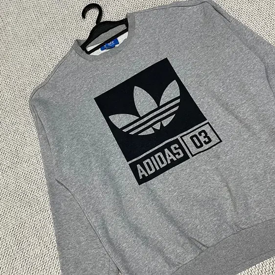 M 아디다스 기모 라운드 맨투맨 N.5495 상품이미지2