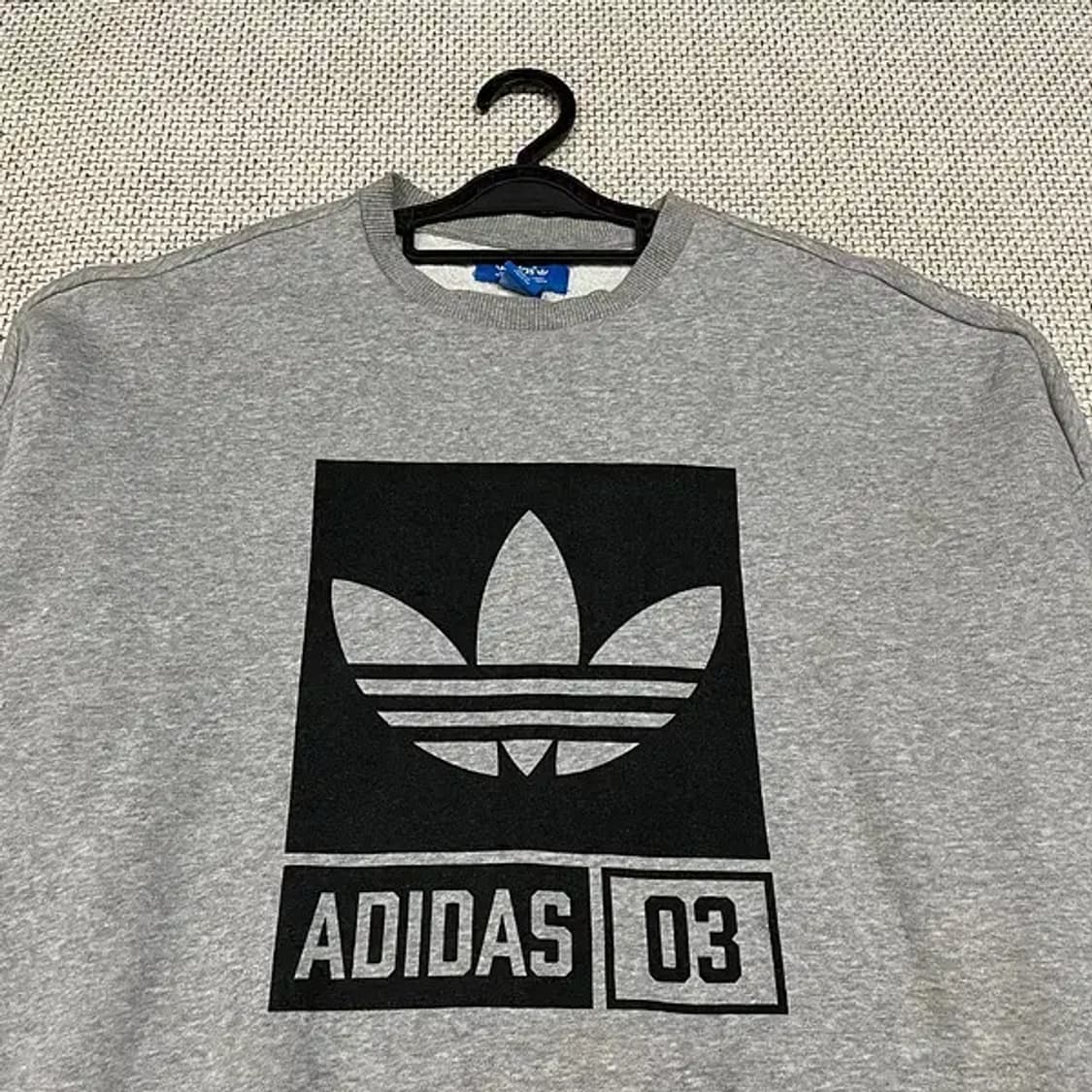 M 아디다스 기모 라운드 맨투맨 N.5495 상품이미지3