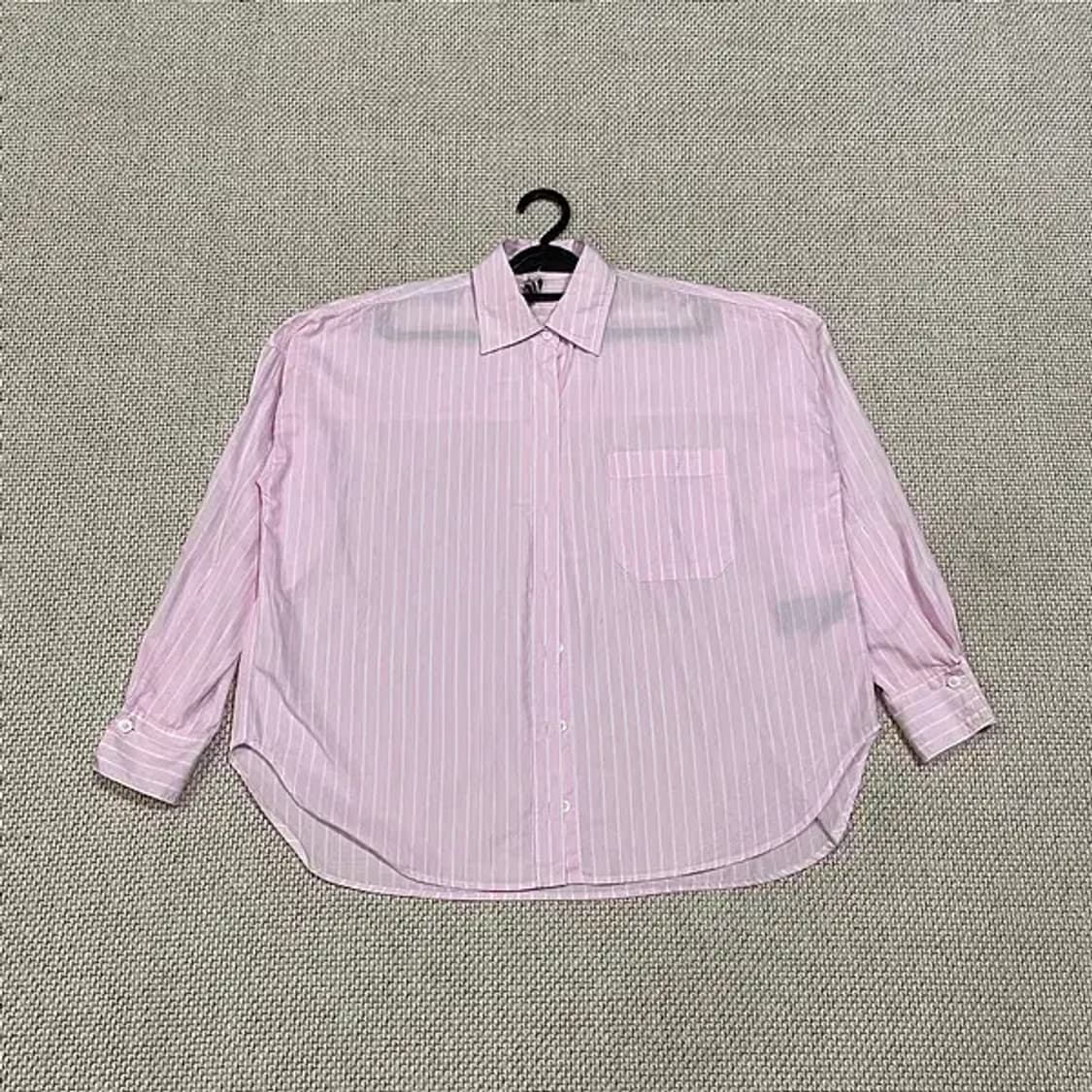 S 쟈딕 앤 볼테르 여성 핑크 스트라이프 코튼 셔츠 남방 N.5531 상품이미지1