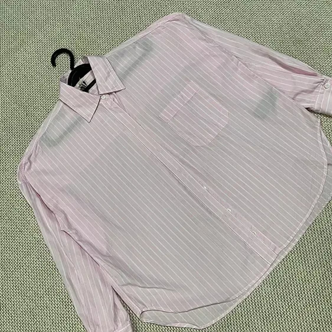 S 쟈딕 앤 볼테르 여성 핑크 스트라이프 코튼 셔츠 남방 N.5531 상품이미지2