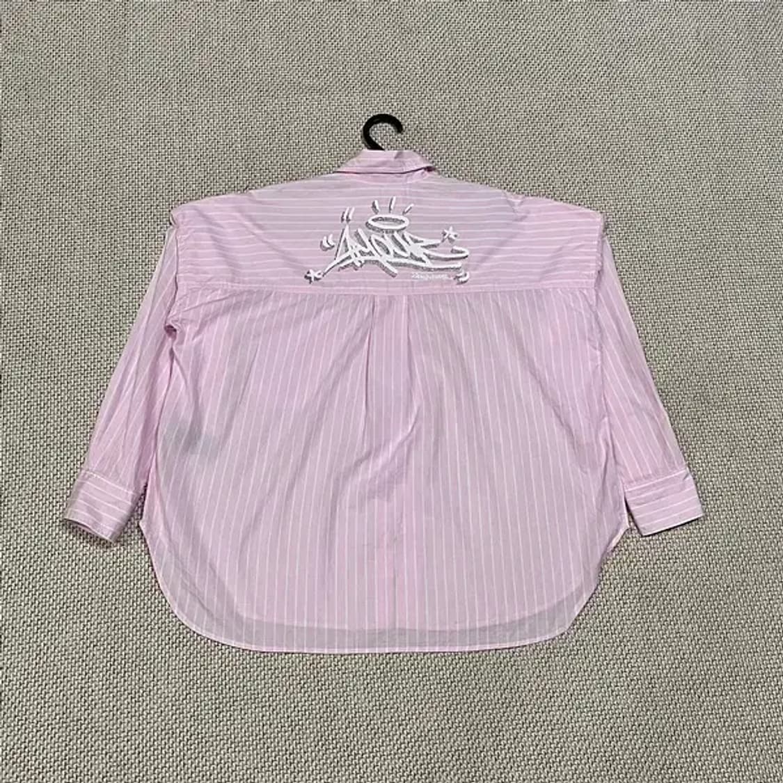 S 쟈딕 앤 볼테르 여성 핑크 스트라이프 코튼 셔츠 남방 N.5531 상품이미지4