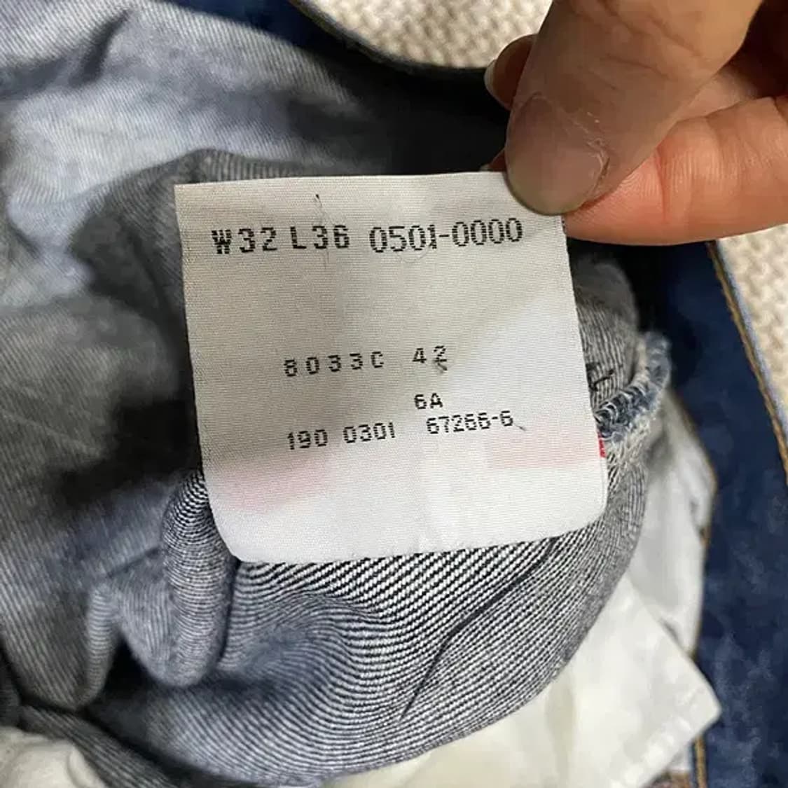 32 리바이스 501XX 데님 청 바지 N.5697 상품이미지6