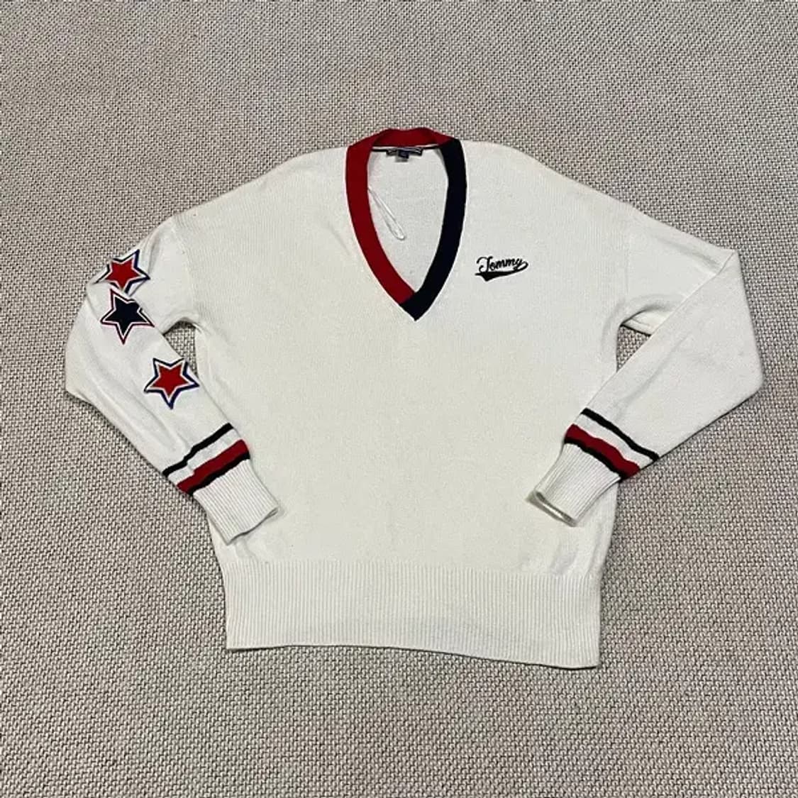 L 타미힐피거 여성 브이넥 니트 스웨터 N.6022 상품이미지1