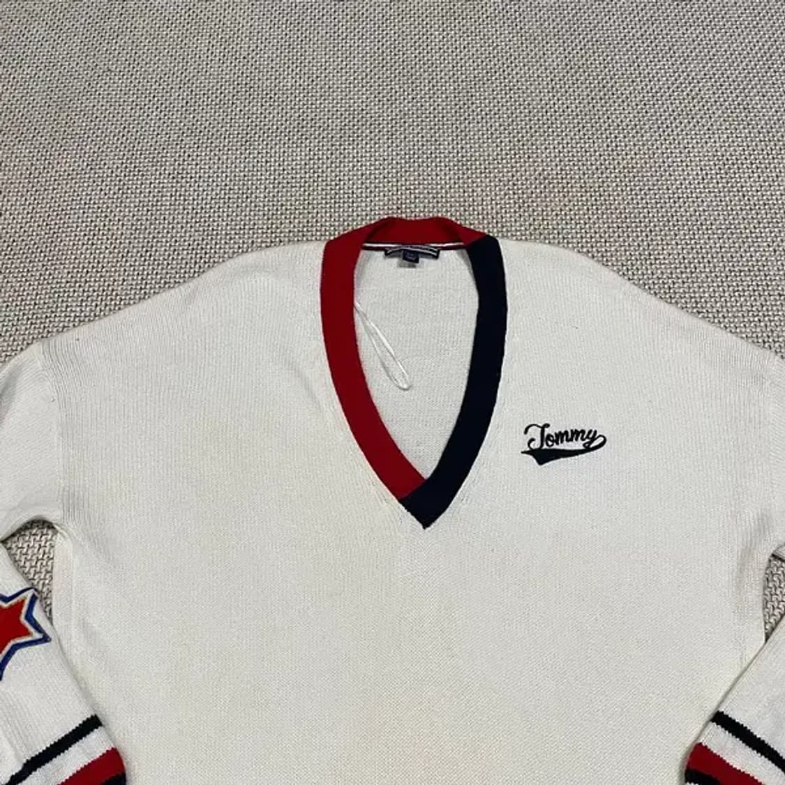 L 타미힐피거 여성 브이넥 니트 스웨터 N.6022 상품이미지3