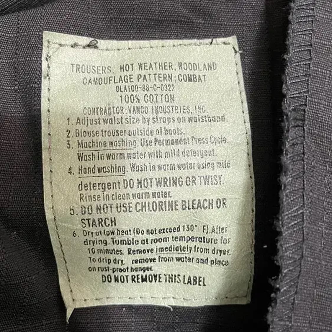 32 미군 우드랜드 카모 플라주 카고 바지 하의 N.6439 상품이미지5
