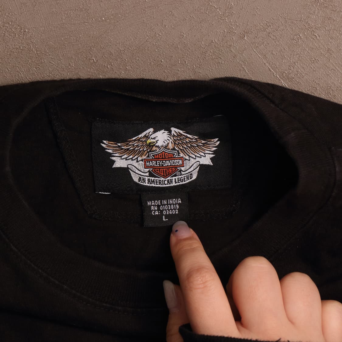 90's 할리데이비슨 헤비코튼 롱슬리브 A1409 상품이미지3