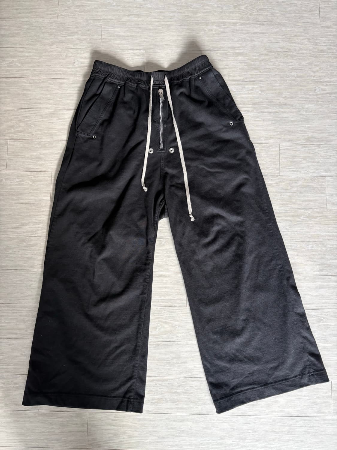 릭오웬스 드로스트링 코튼 저지 팬츠 (M) 상품이미지1