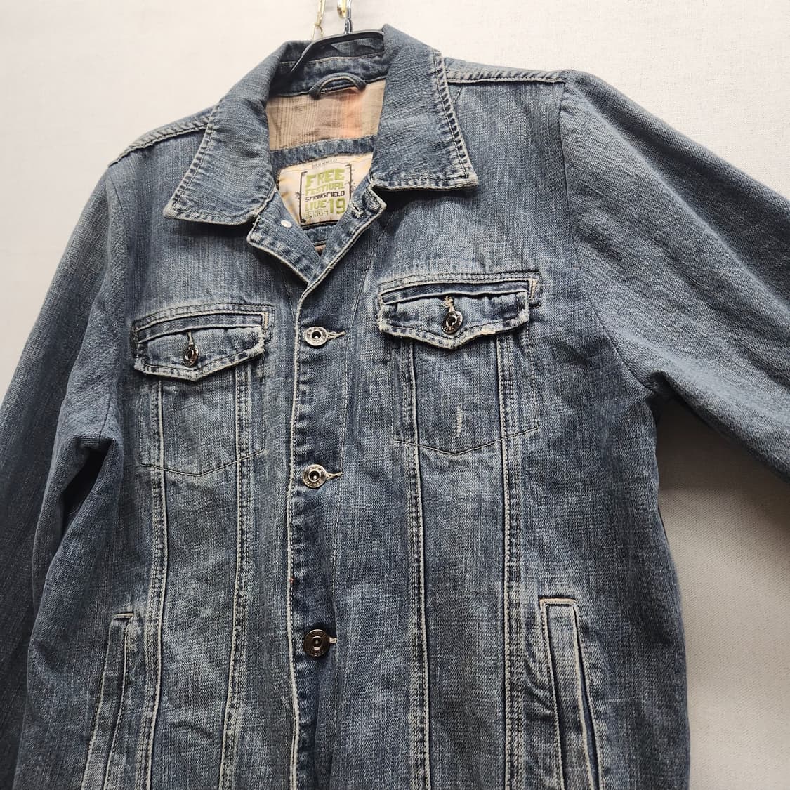 스프링필드 투포켓 빈티지 데님 청자켓 XL(L) 상품이미지3