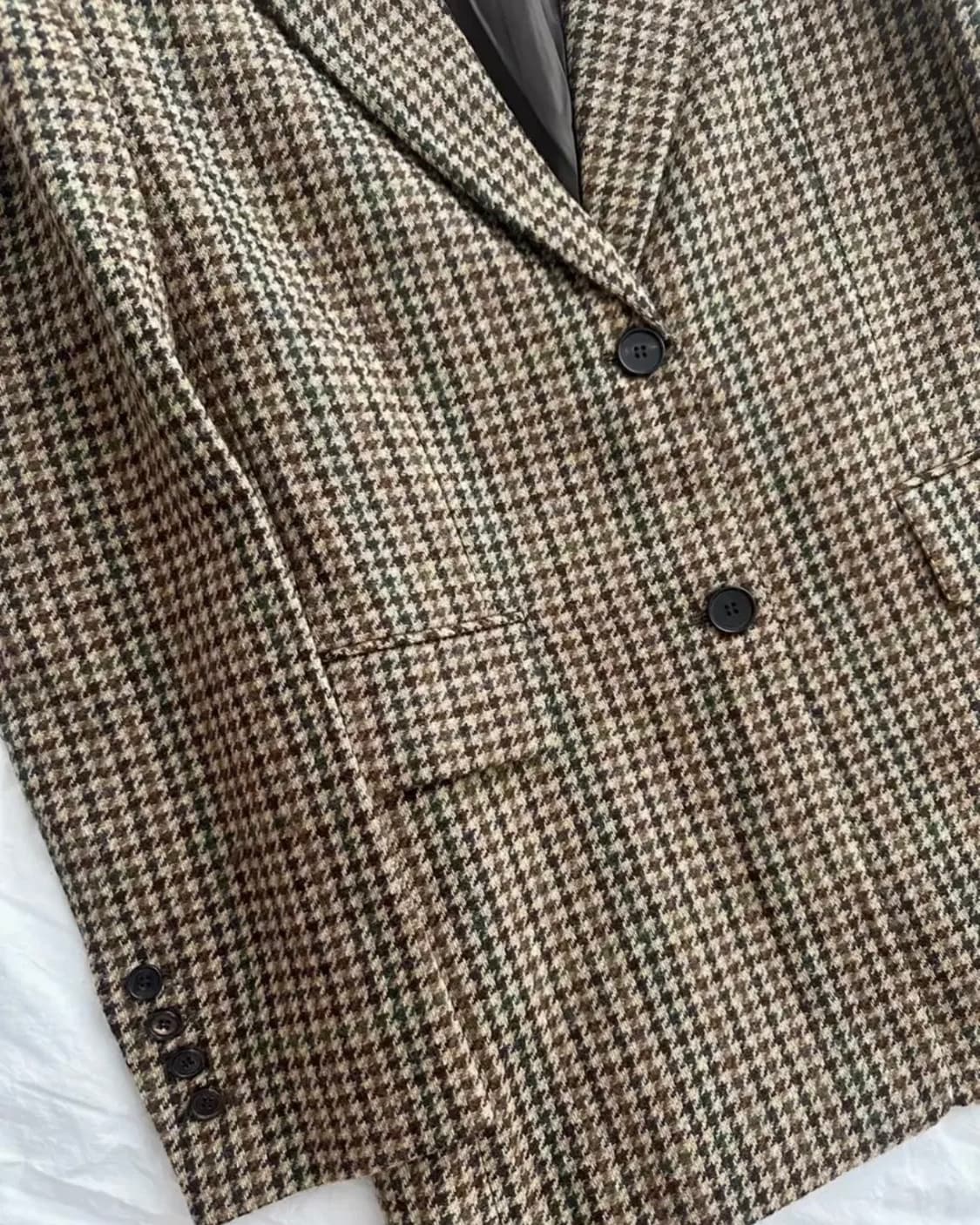 블러썸 아브라함 문 체크 자켓 상품이미지3