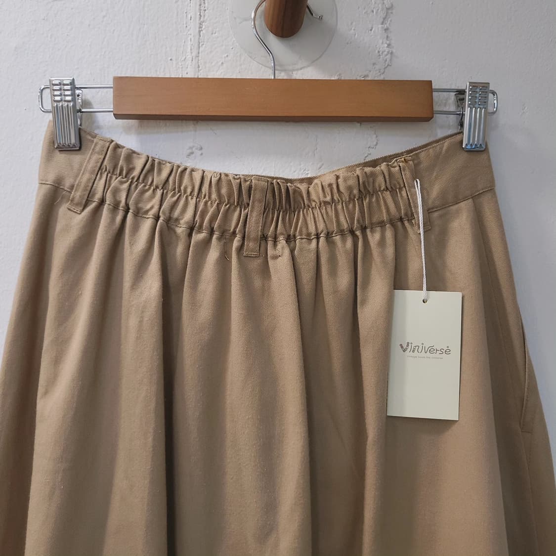 W closet 베이지 포켓 면스커트 상품이미지6