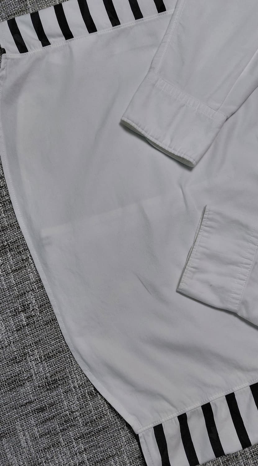 [XL] 빔즈 하트(BEAMS HEART) 사이드 스트라이프 배색 셔츠 상품이미지9